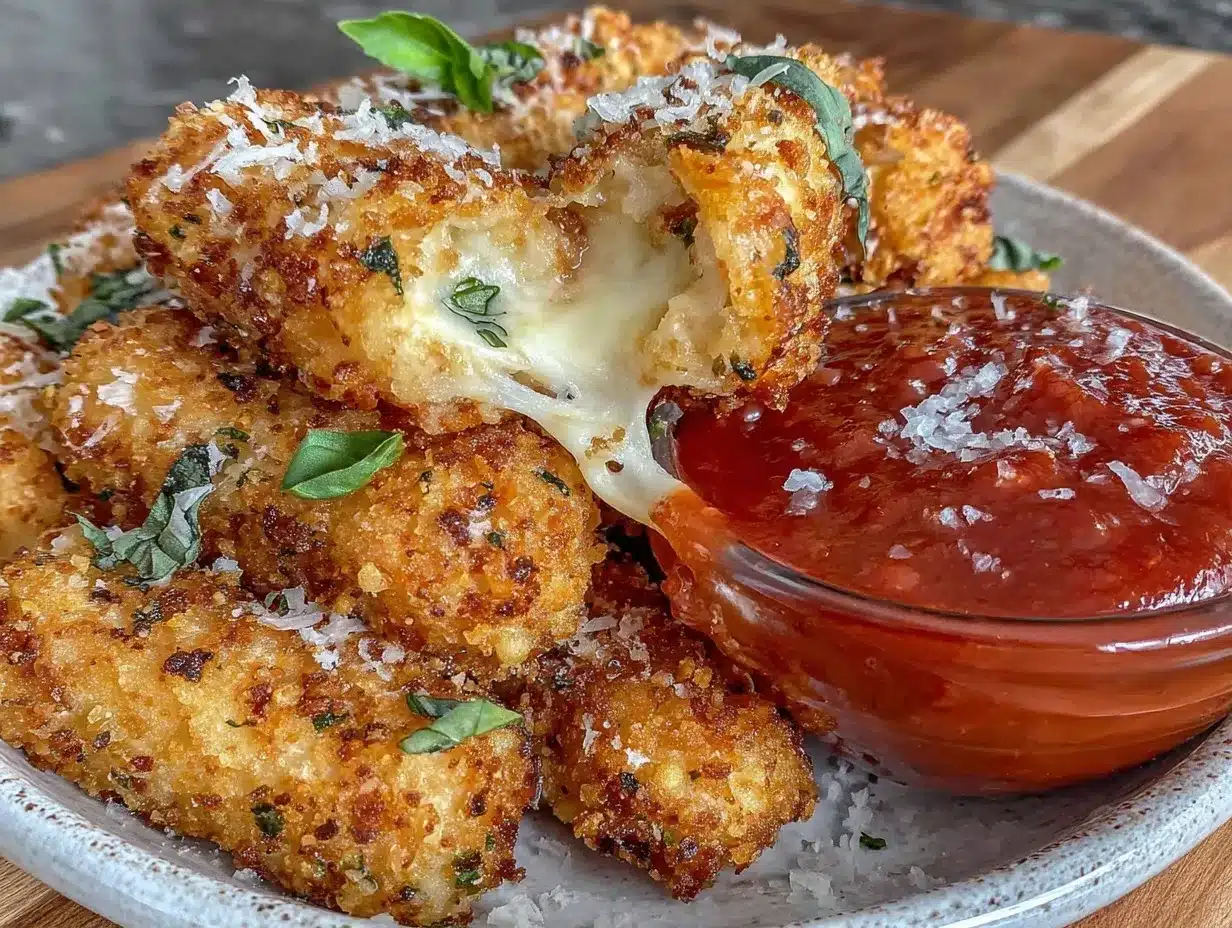 crispy air fryer mozzarella sticks preparation steps