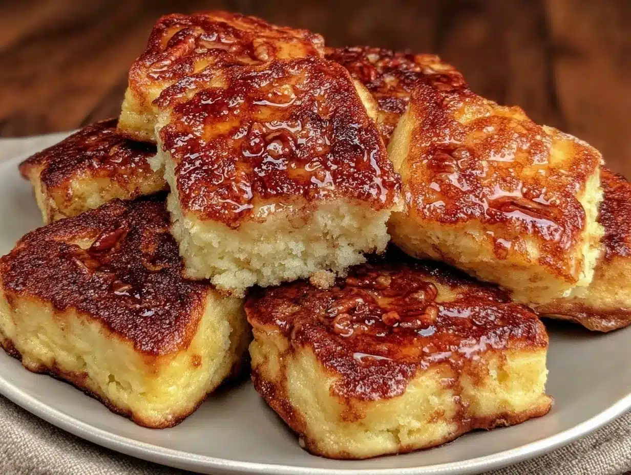 crispy brown butter cinnamon roll sheet pan pancakes preparation steps