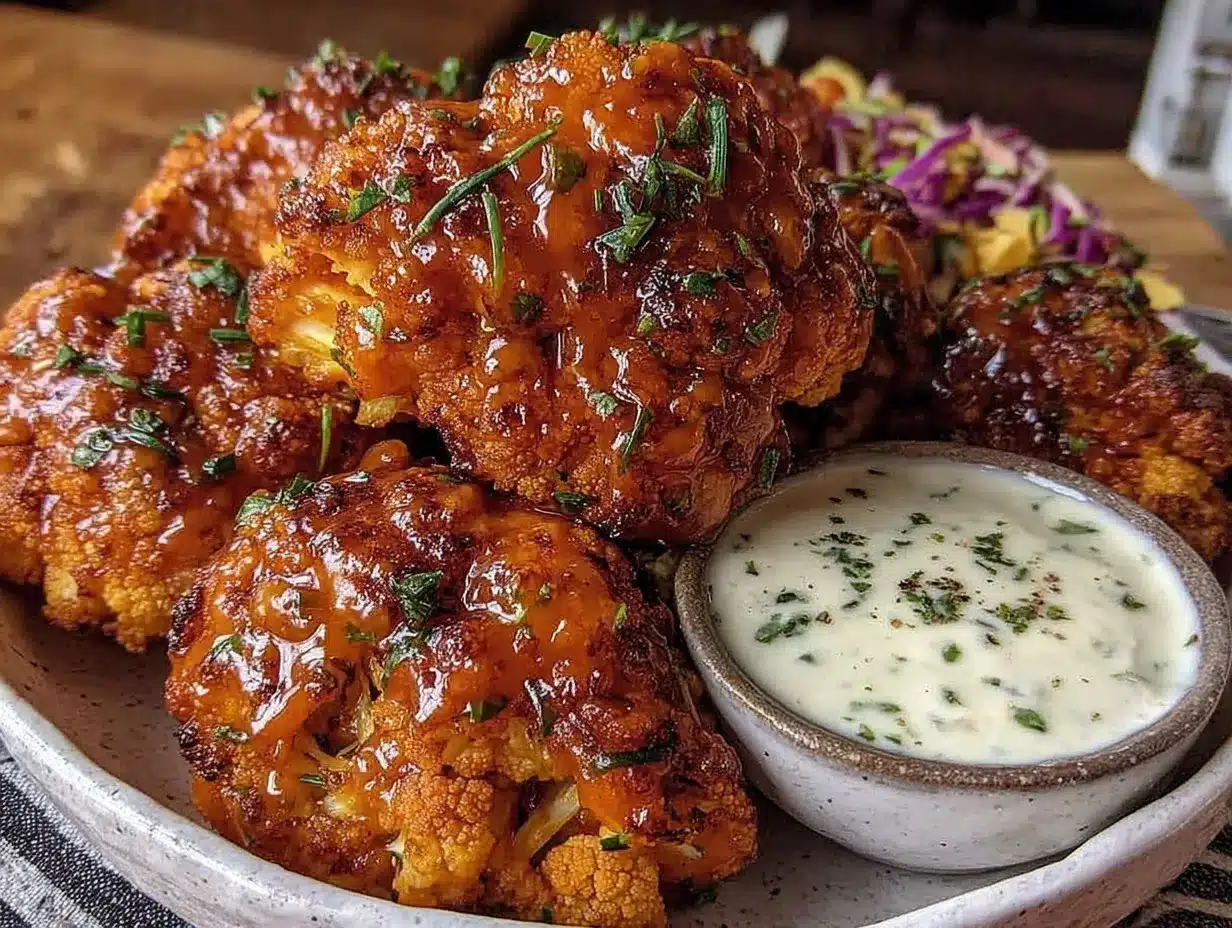 crispy cauliflower buffalo wings preparation steps