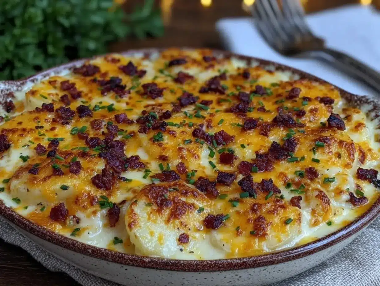 crispy cheesy bacon ranch potato bake preparation steps