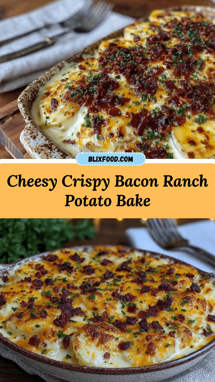 crispy cheesy bacon ranch potato bake recipe
