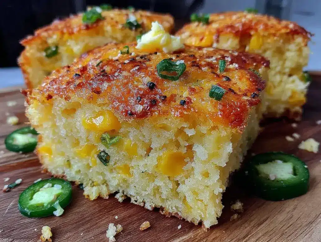 crispy jalapeño cheddar cornbread - featured image