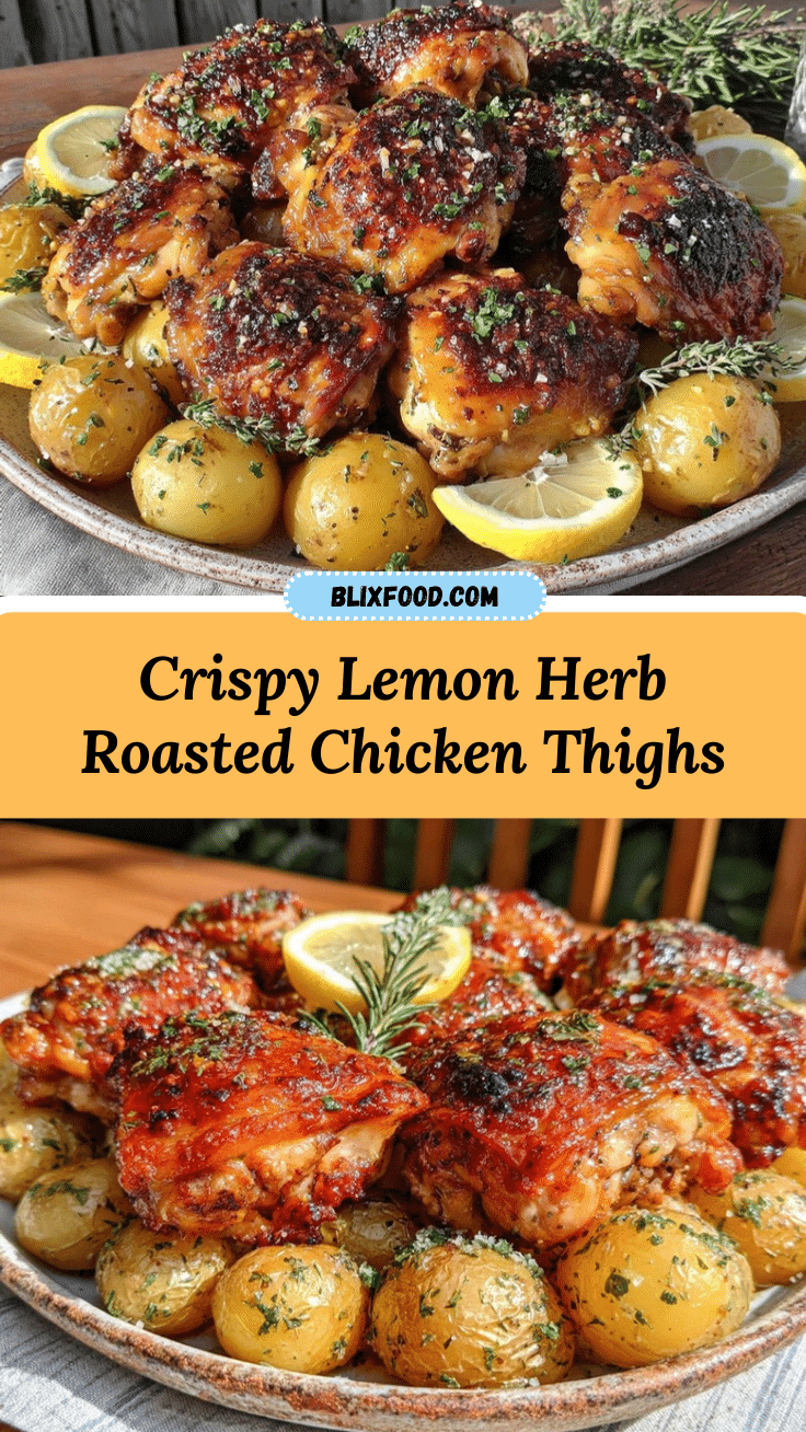 crispy lemon herb roasted chicken thighs recipe