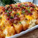 crispy loaded tater tot breakfast casserole - featured image