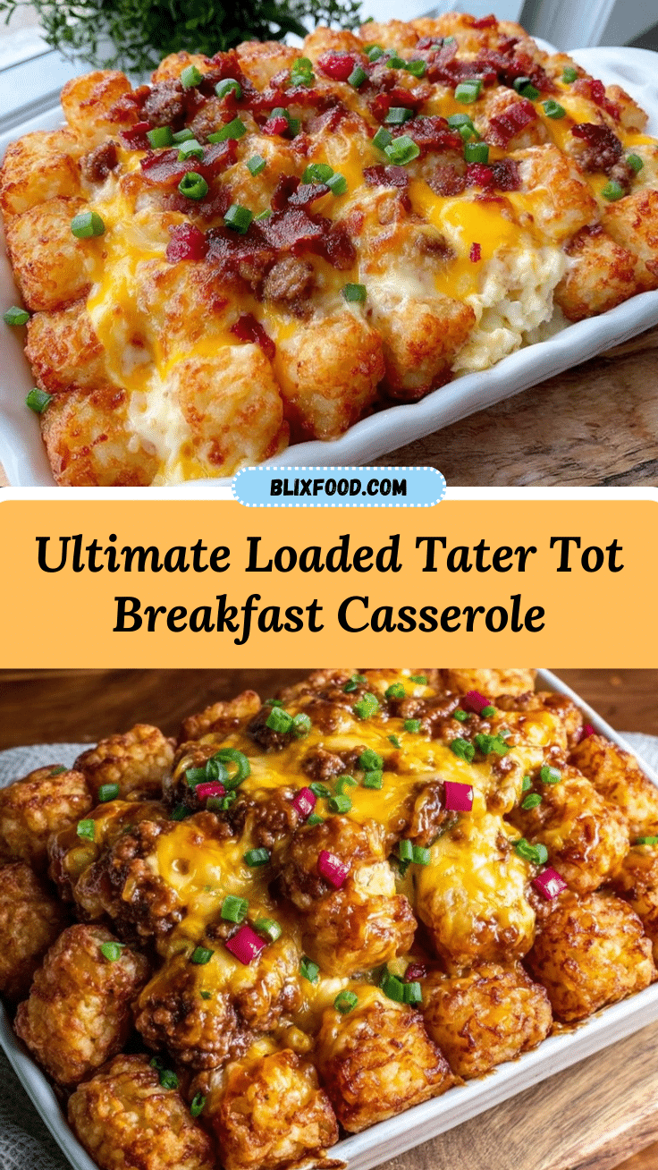 crispy loaded tater tot breakfast casserole recipe