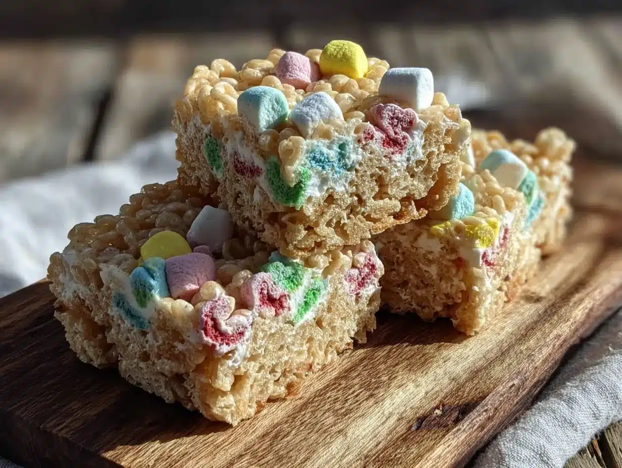 Crispy Lucky Charms Rice Krispie Treats preparation steps