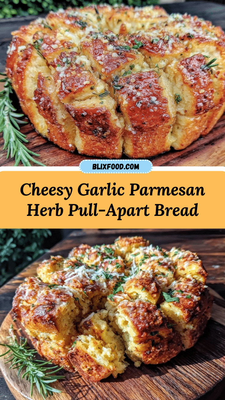 crispy parmesan herb pull-apart bread recipe