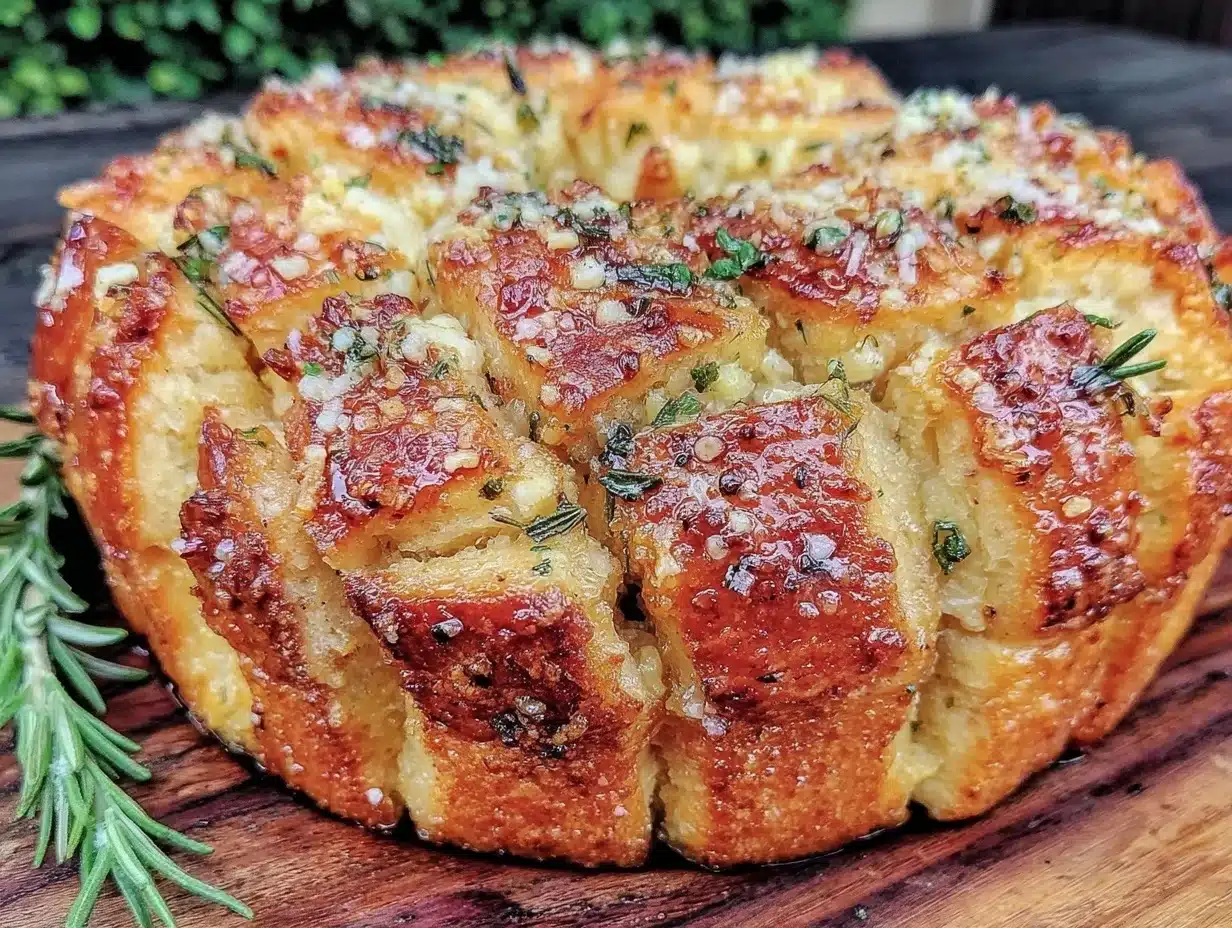 crispy parmesan herb pull-apart bread - featured image
