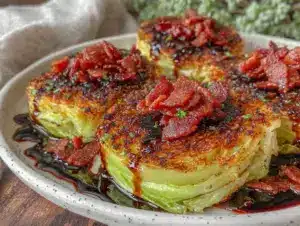 crispy roasted cabbage steaks - featured image