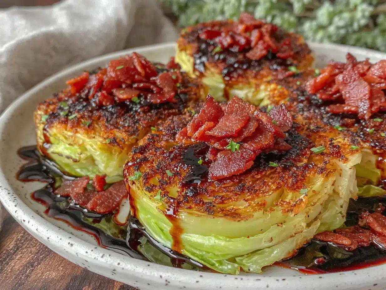 crispy roasted cabbage steaks - featured image