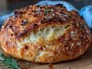 crispy rosemary olive oil sourdough boule - featured image