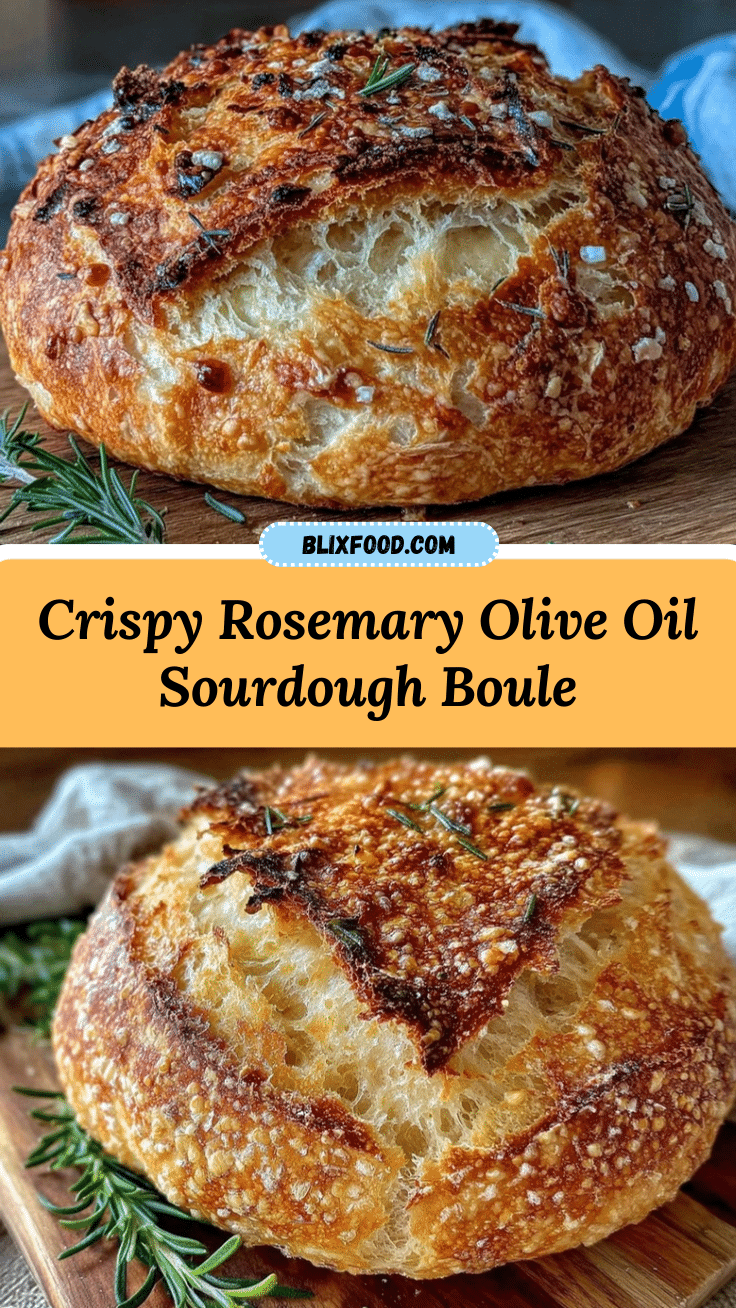 crispy rosemary olive oil sourdough boule recipe