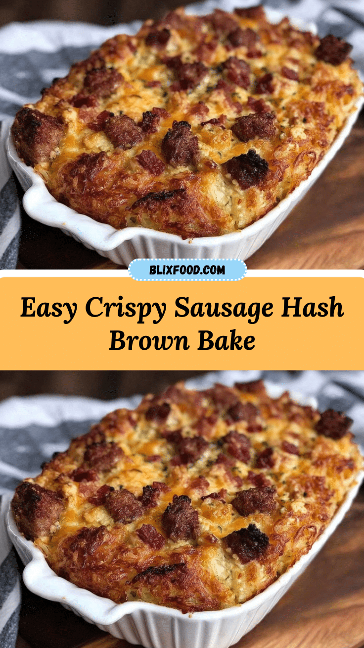 crispy sausage hash brown breakfast bake recipe