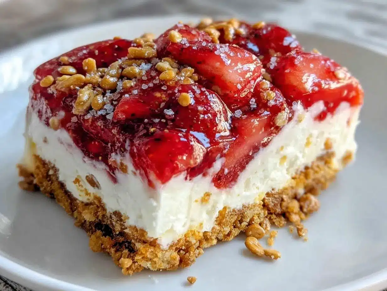 crispy strawberry pretzel salad bars preparation steps