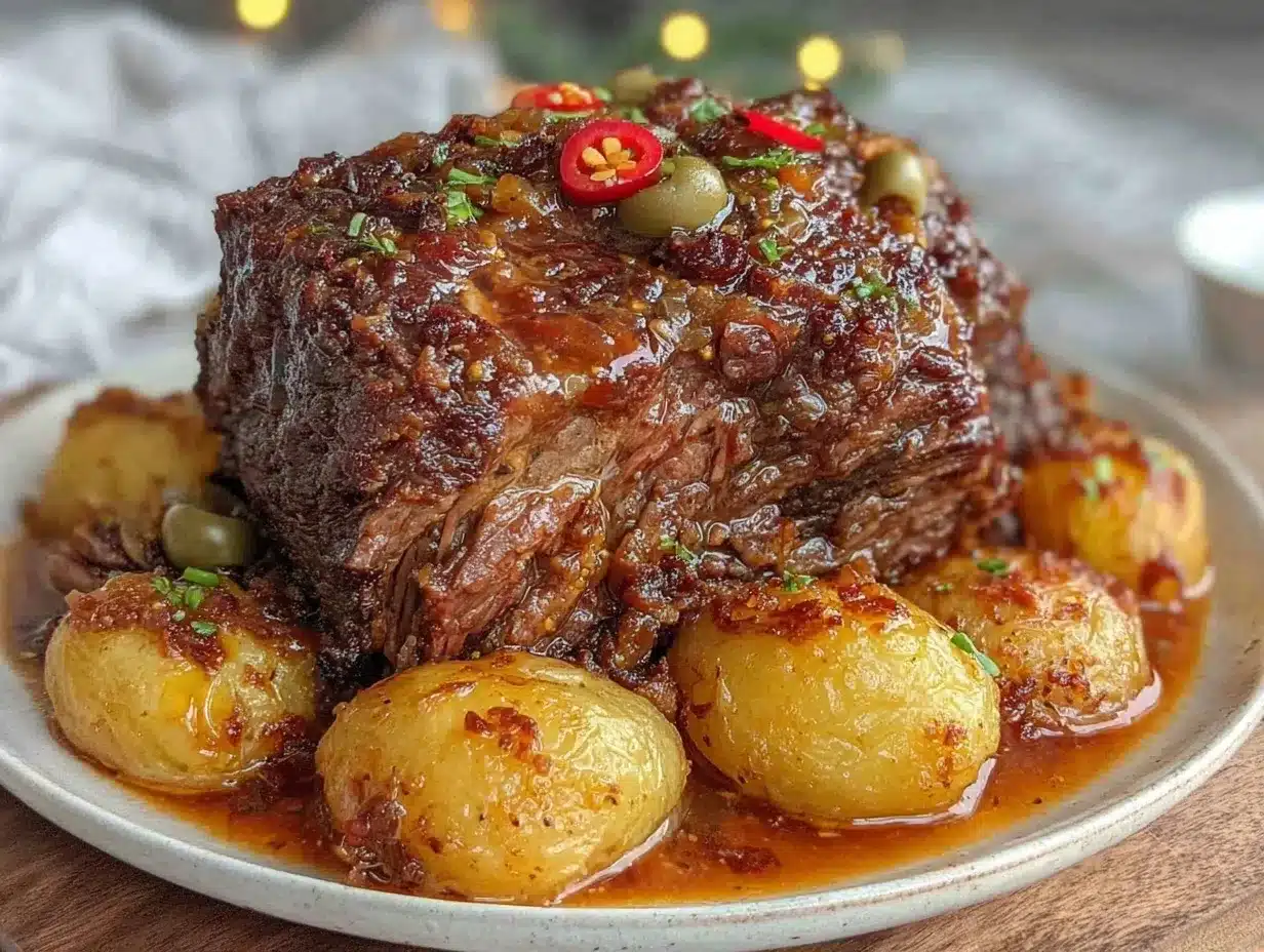 crockpot mississippi pot roast preparation steps