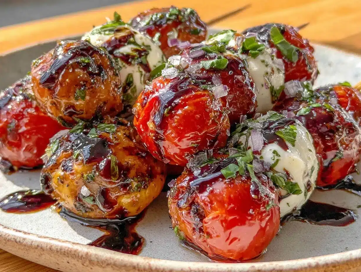 easy caprese skewers preparation steps