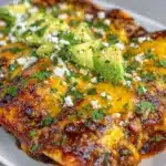 easy cheesy sweet potato black bean enchiladas - featured image
