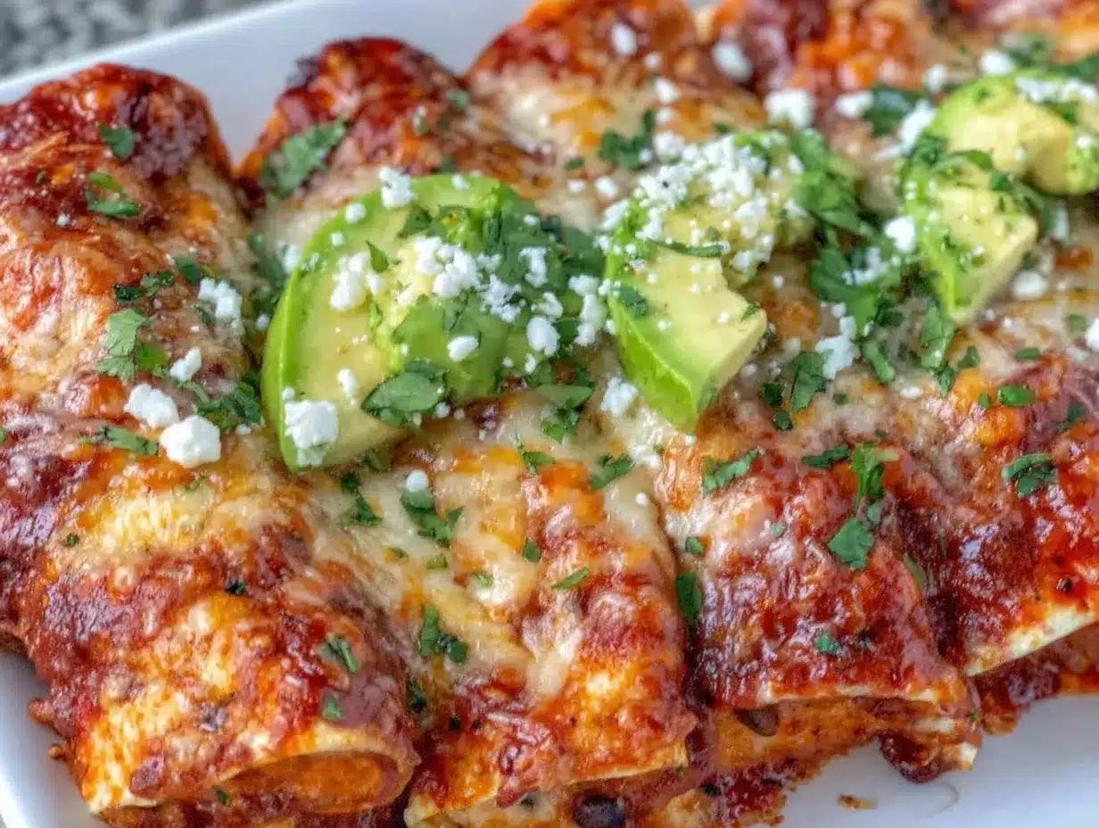 easy cheesy sweet potato black bean enchiladas preparation steps