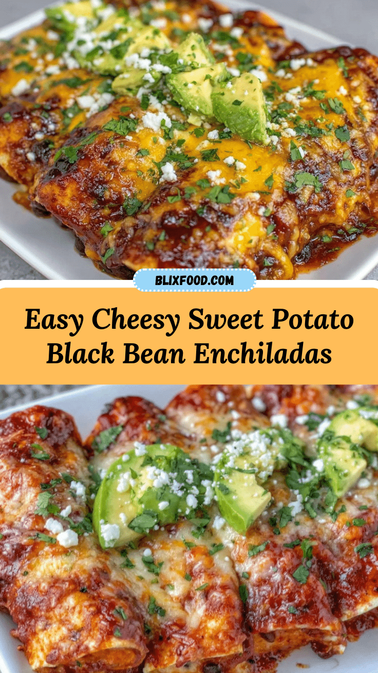 easy cheesy sweet potato black bean enchiladas recipe