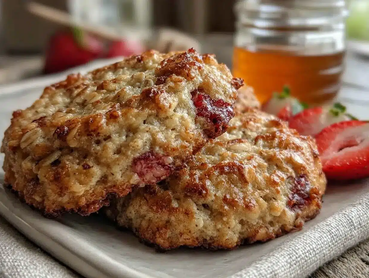 easy chewy strawberry oat breakfast cookies preparation steps