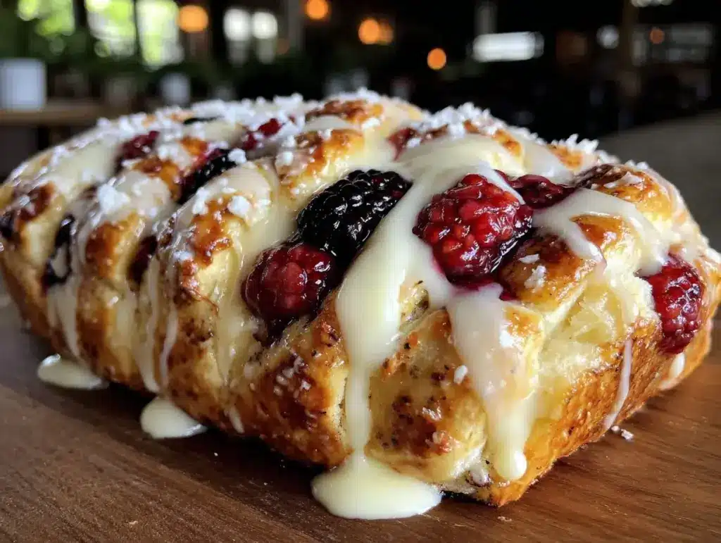 flaky berry cream cheese danish braid - featured image