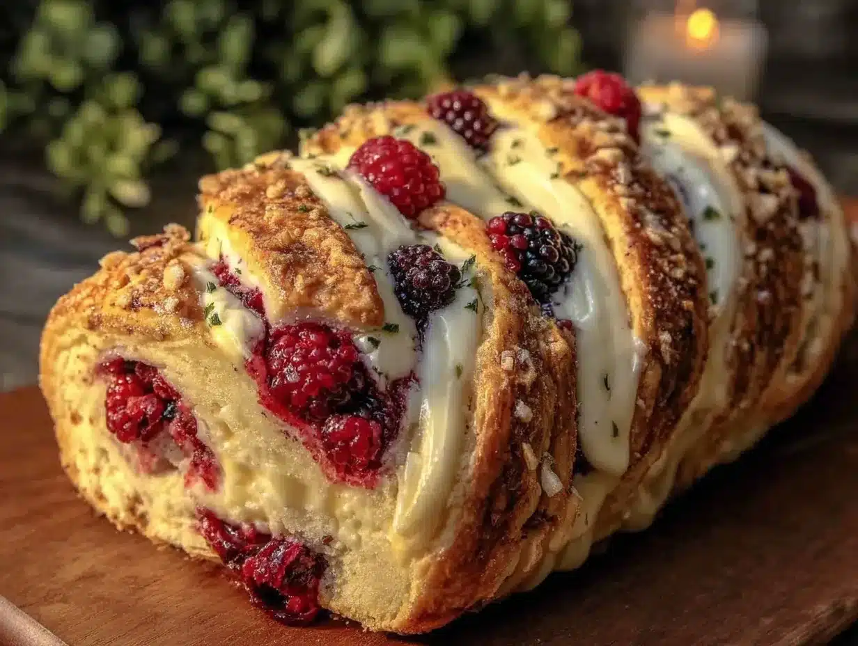 flaky berry cream cheese danish braid preparation steps