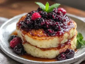 fluffy lemon ricotta pancakes - featured image