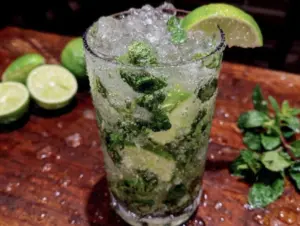 fresh green apple mojito mocktail - featured image