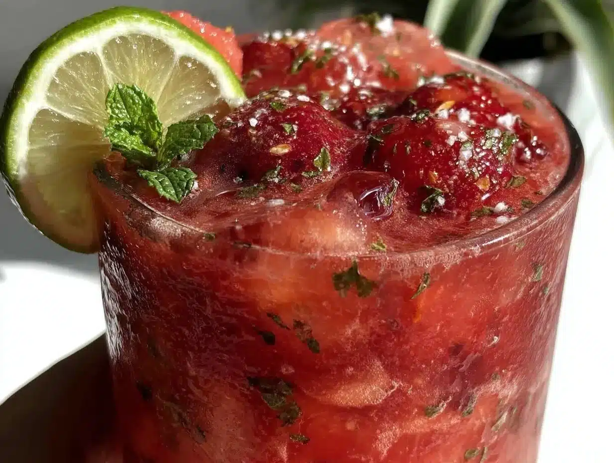 fresh watermelon mint limeade preparation steps