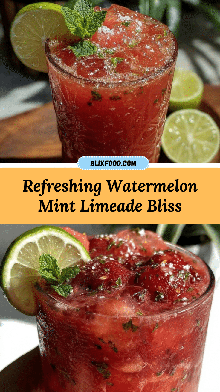 fresh watermelon mint limeade recipe