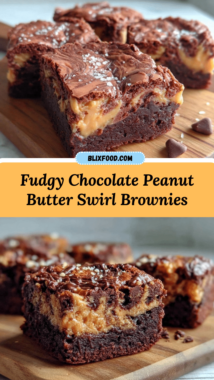 fudgy chocolate peanut butter swirl brownies recipe