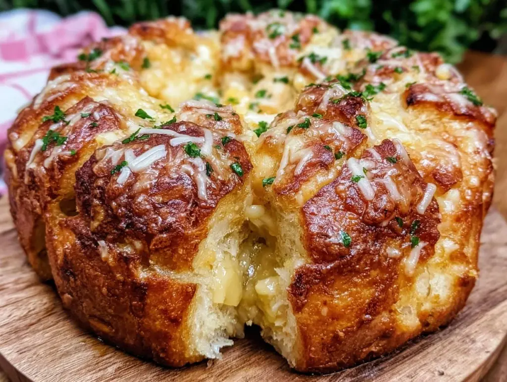 garlic parmesan pull-apart bread - featured image