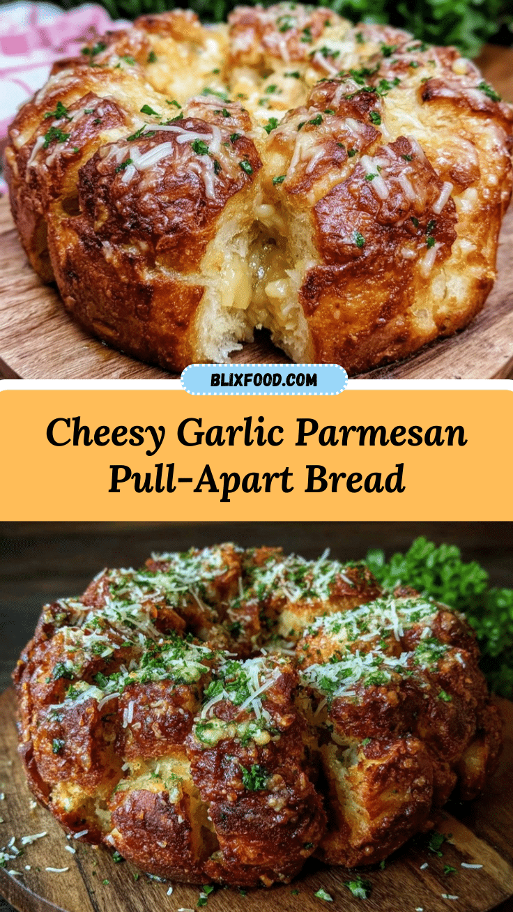 garlic parmesan pull-apart bread recipe