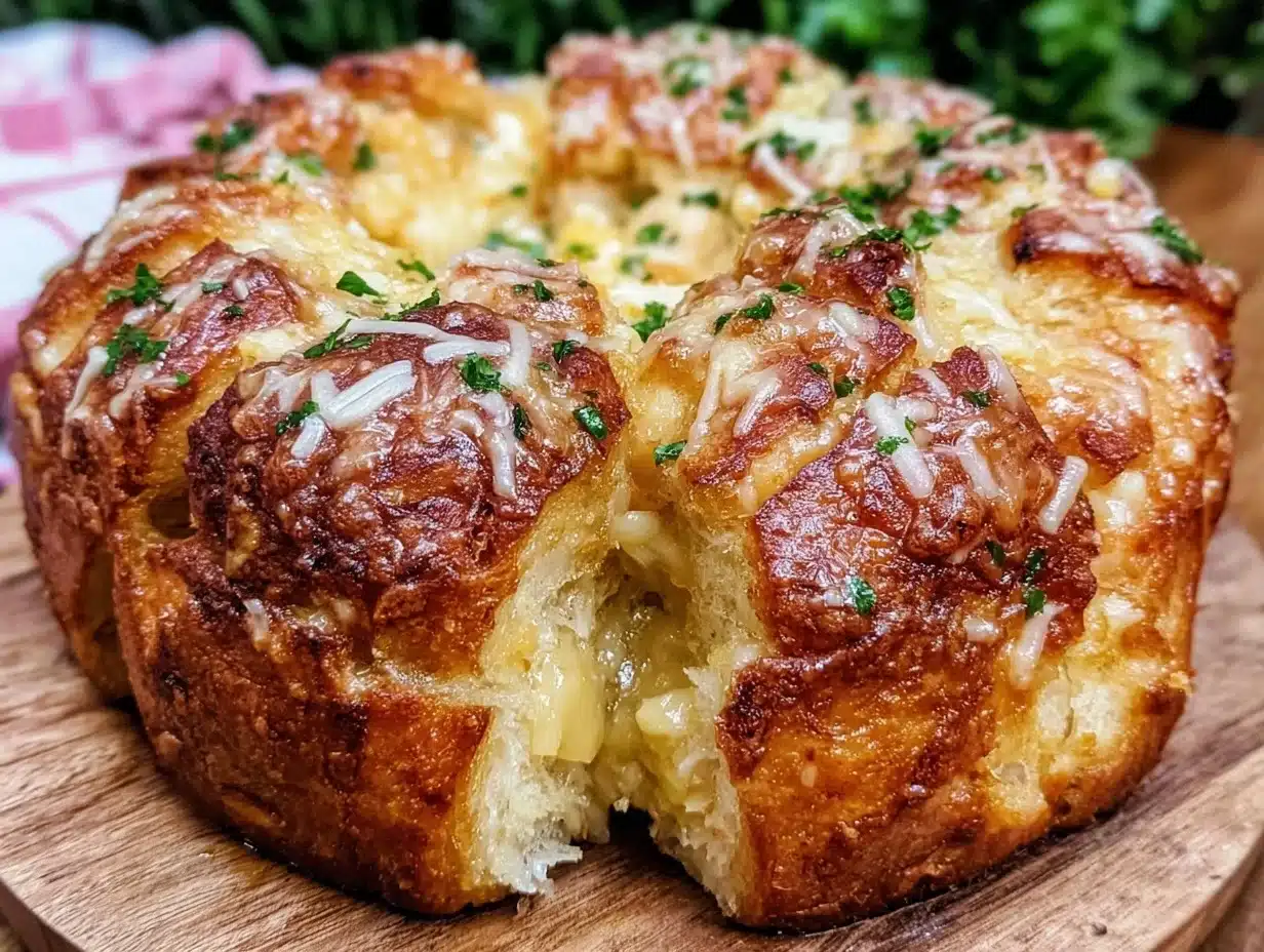 garlic parmesan pull-apart bread - featured image