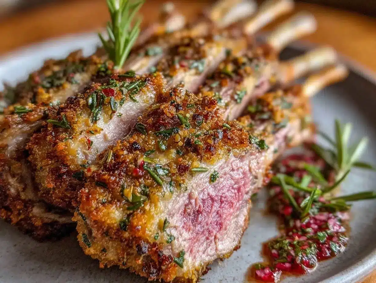 herb-crusted rack of lamb preparation steps