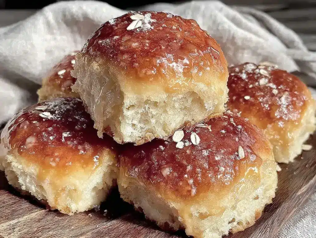 honey oat dinner rolls - featured image