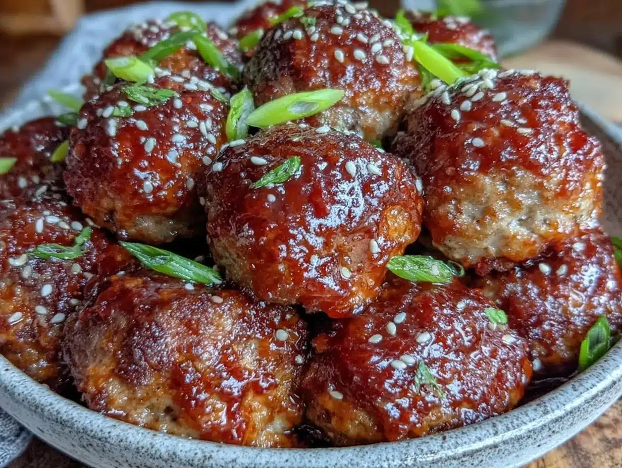 honey sriracha chicken meatballs preparation steps