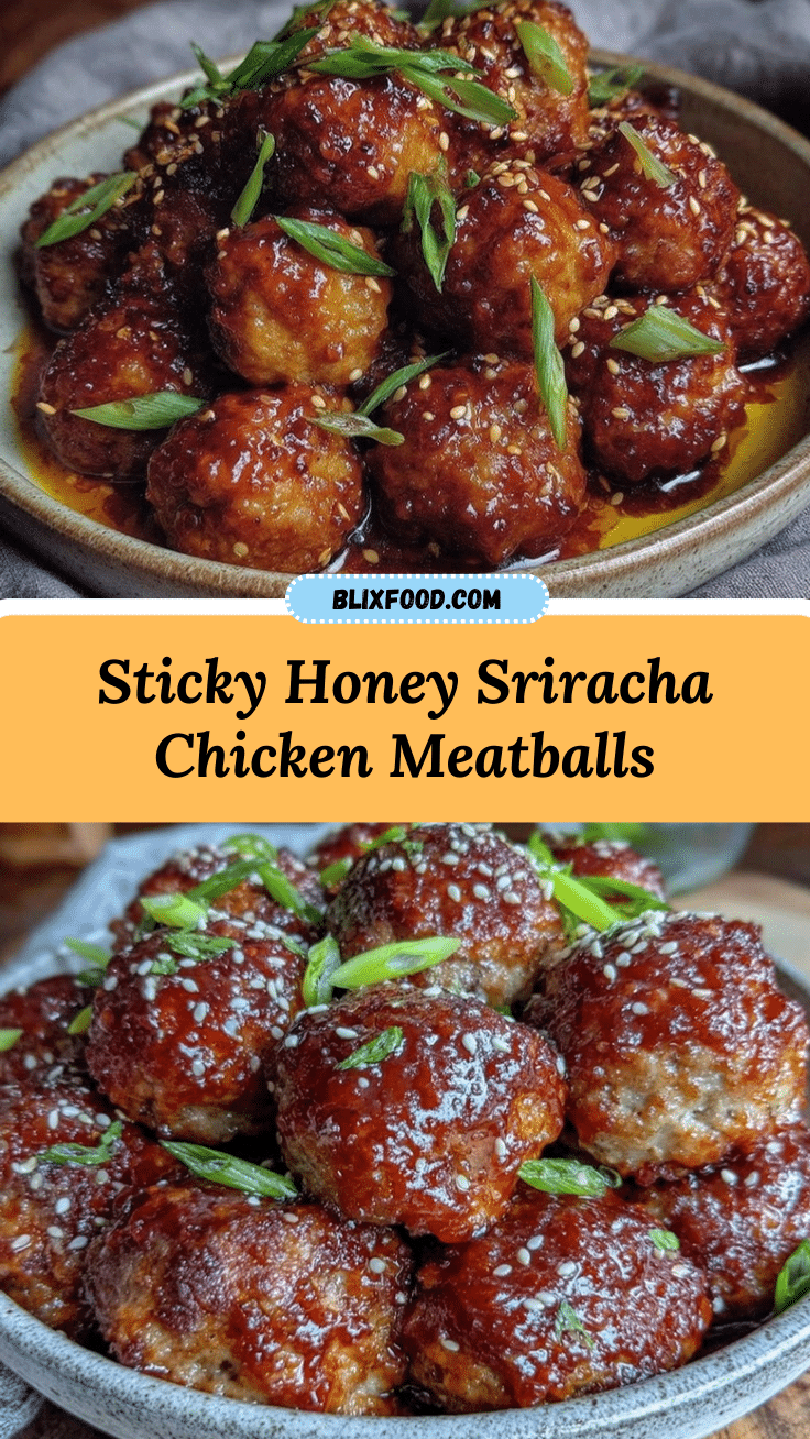 honey sriracha chicken meatballs recipe