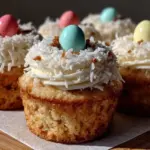 lemon coconut nest cupcakes - featured image