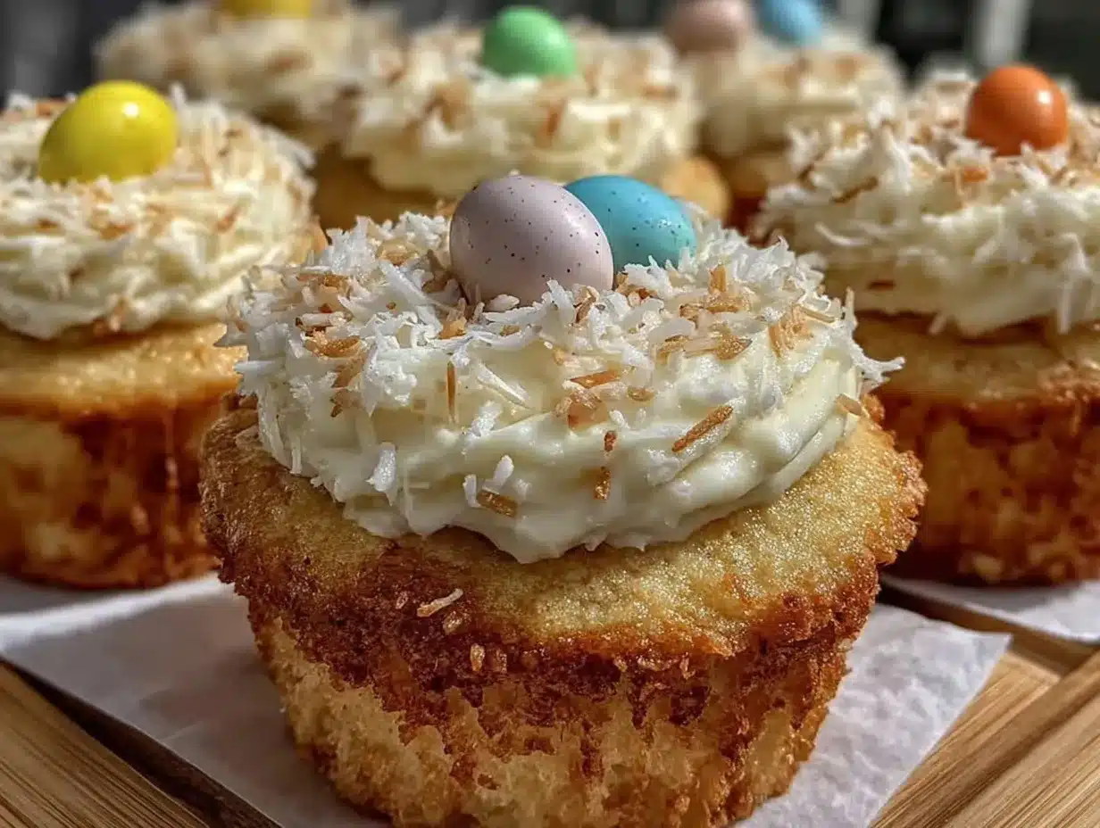 lemon coconut nest cupcakes preparation steps