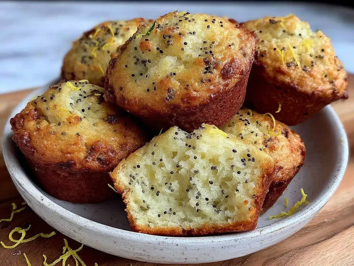 lemon poppy seed muffins - featured image
