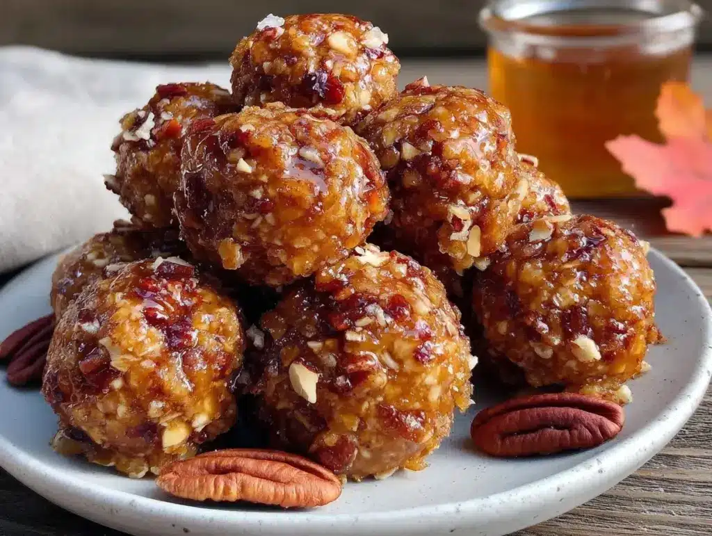 maple pecan energy balls - featured image