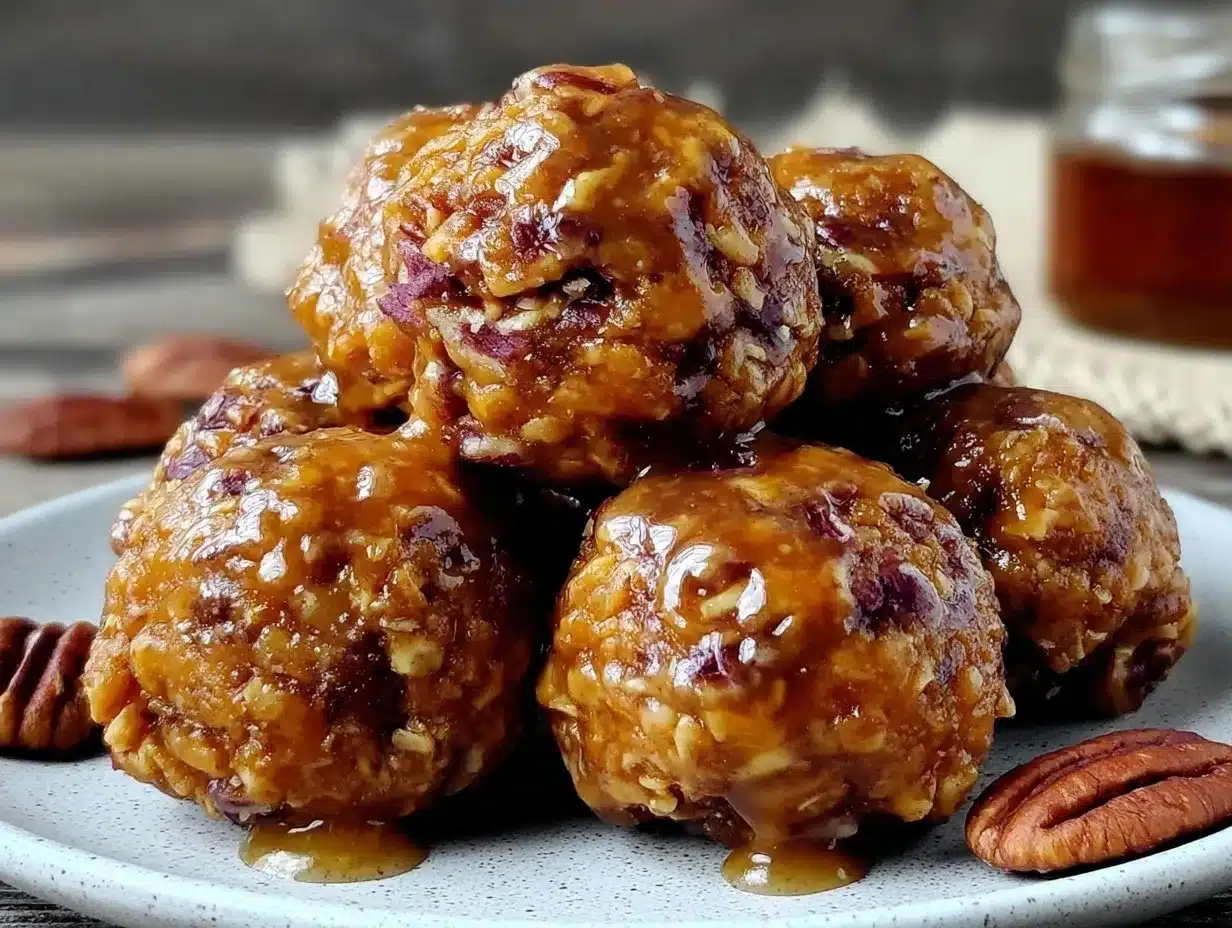 maple pecan energy balls preparation steps