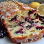 moist blueberry lemon quick bread - featured image