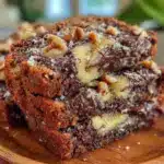 moist double chocolate banana bread - featured image