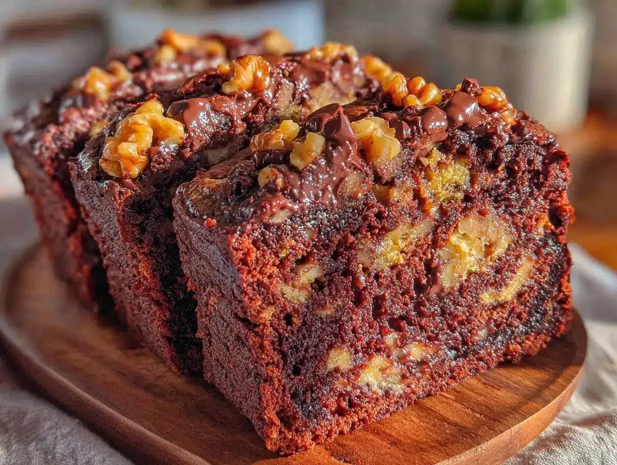 moist double chocolate banana bread preparation steps