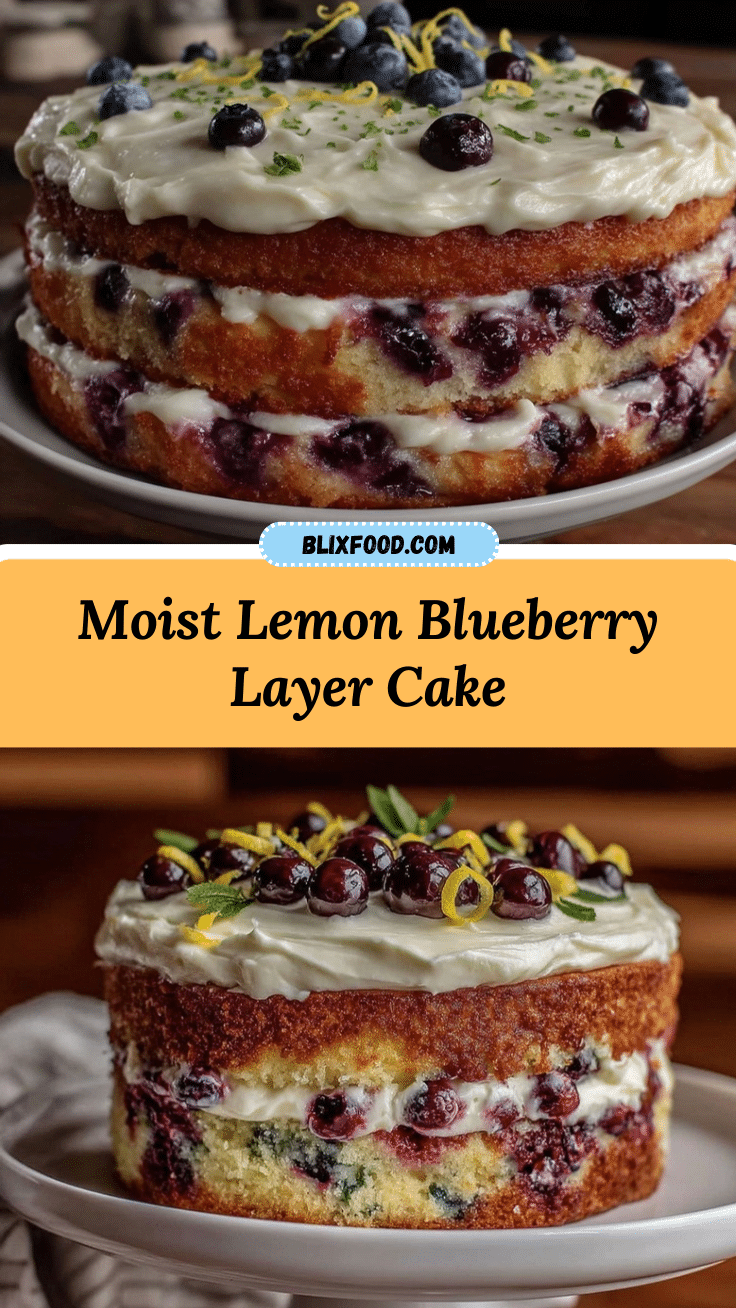 moist lemon blueberry layer cake recipe