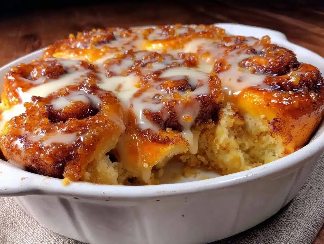 overnight cinnamon roll casserole preparation steps