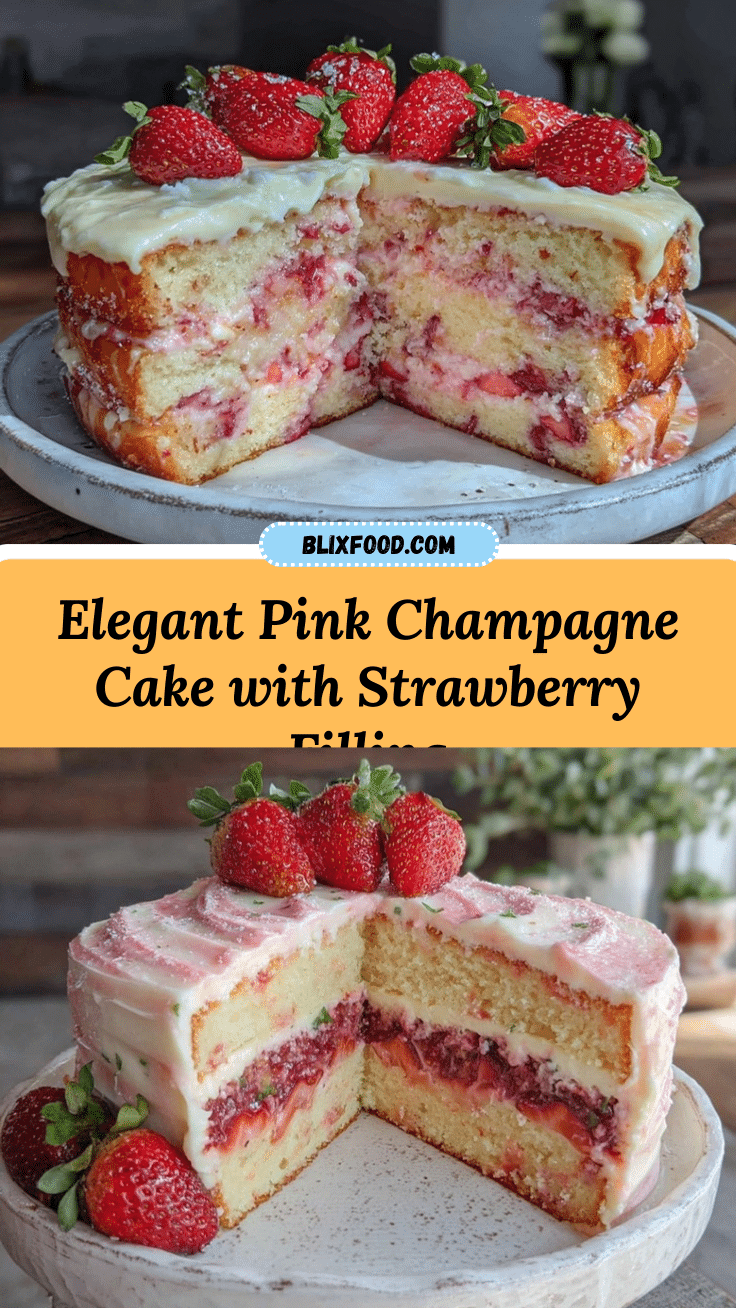 pink champagne layer cake recipe