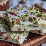 pistachio white chocolate bark - featured image